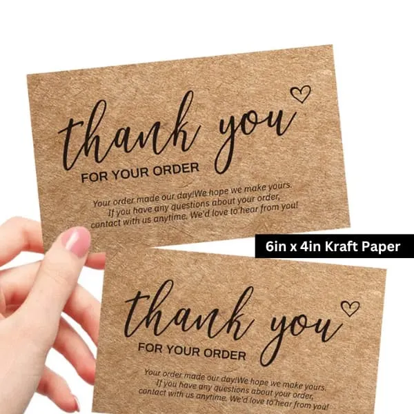 Thank you card paper and finish example 1