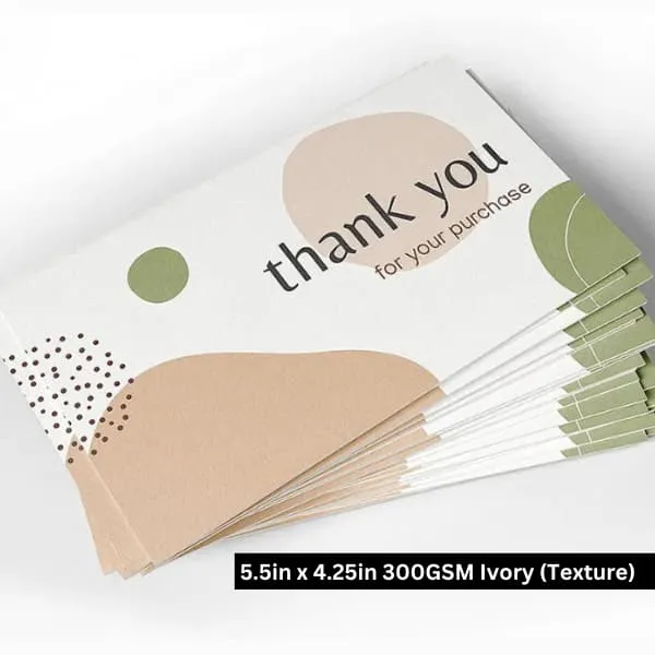 Thank you card paper and finish example 2