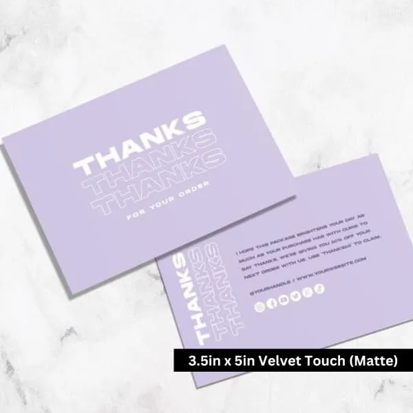 Thank you card paper and finish example 3