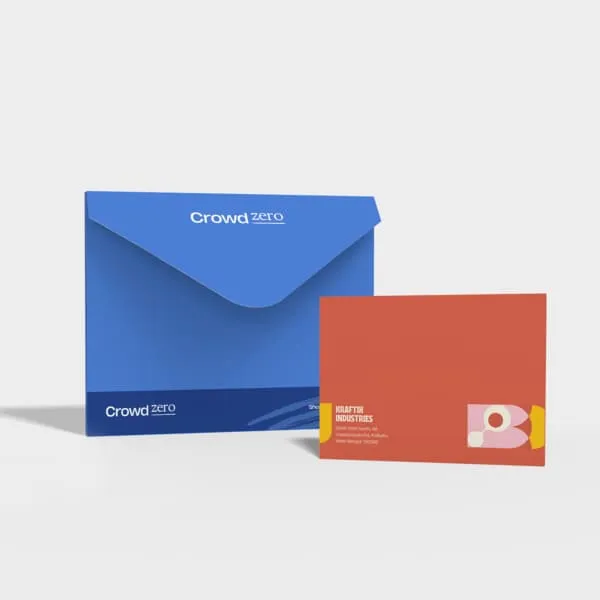 Custom printed rigid envelope for flat documents and prints
