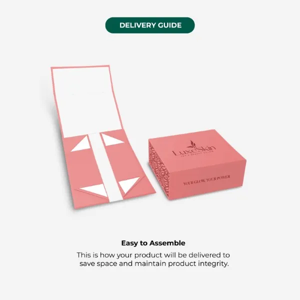 Collapsible rigid box with magnetic closure