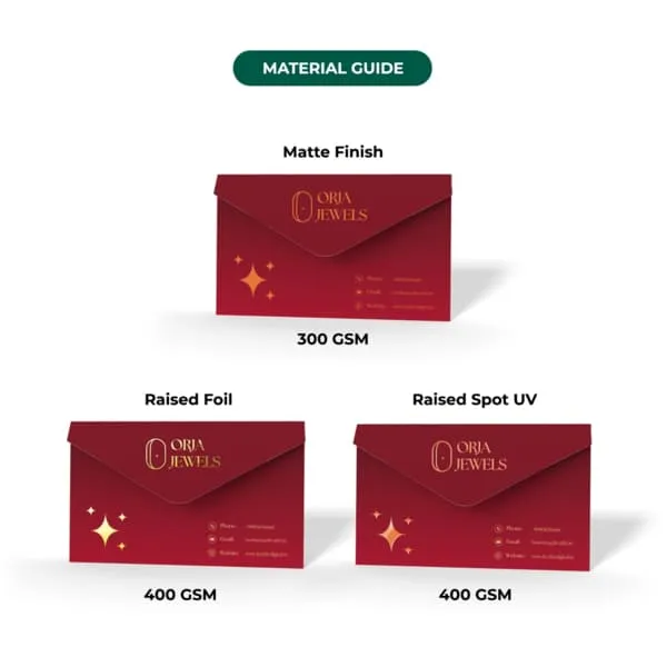 Size and finish options for custom rigid envelopes
