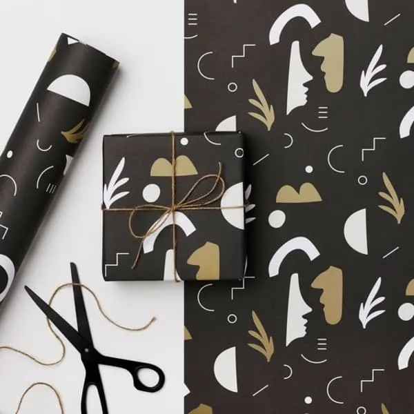 Custom wrapping paper sheets for gifts and packaging