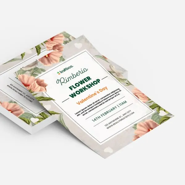 Custom printed event flyer with artwork