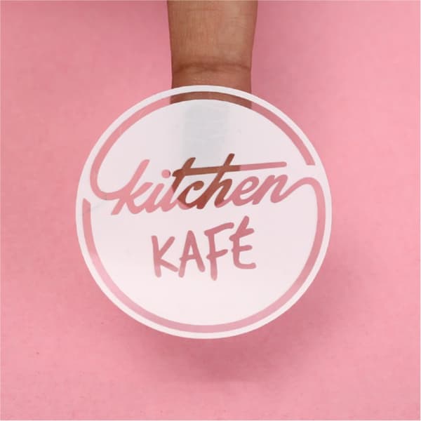 White-Ink Clear Stickers Print