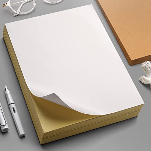 White A4 Sticker Sheets (Blank)