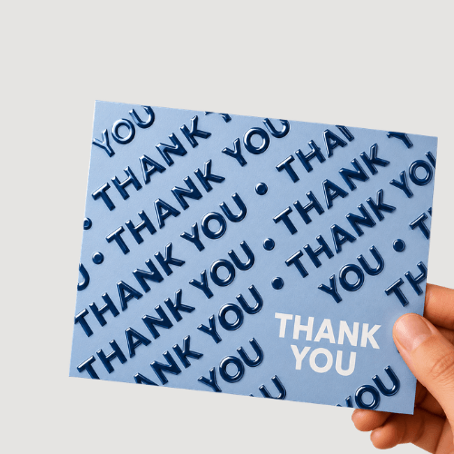 Spot UV Thank You Cards