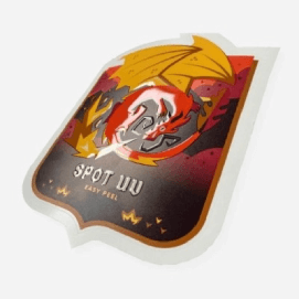 Raised Spot UV Vinyl Stickers