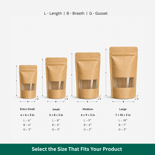 Stand Up Zip Pouch (Not Printed) 9