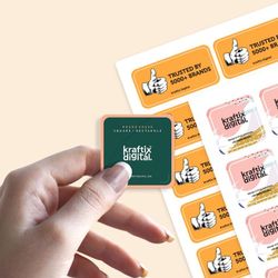 Round Edged Square Sticker