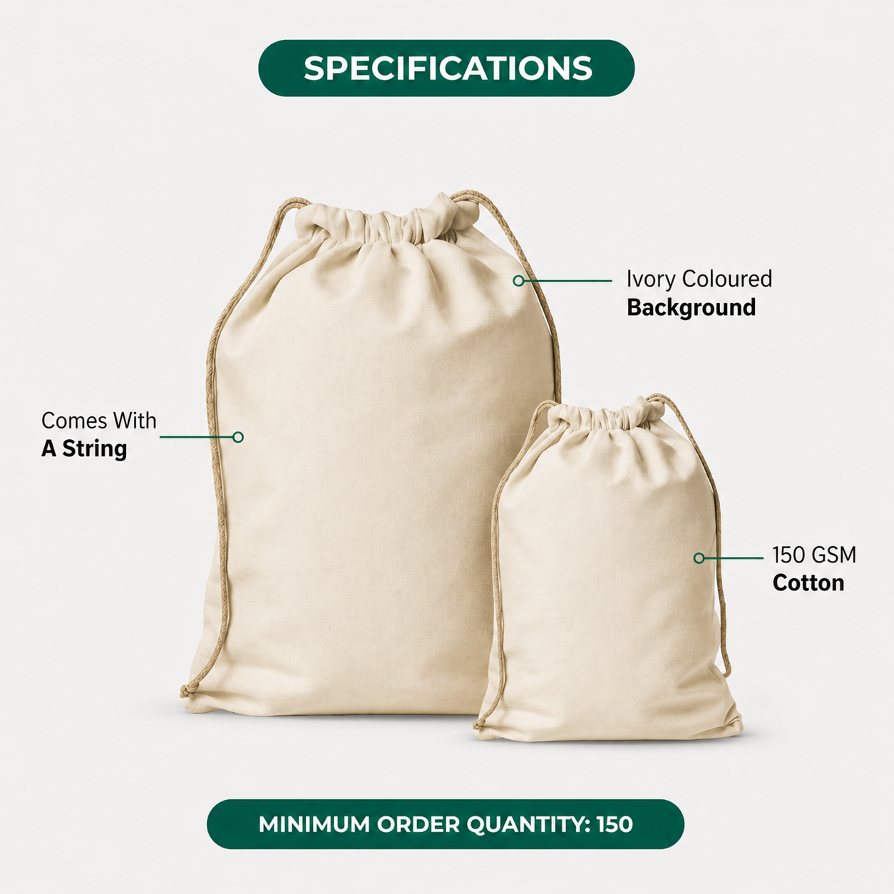 Draw String Bags (Not Printed) 2