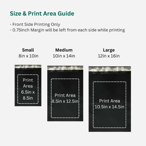 Black Custom Courier Poly Bags (with POD) 3