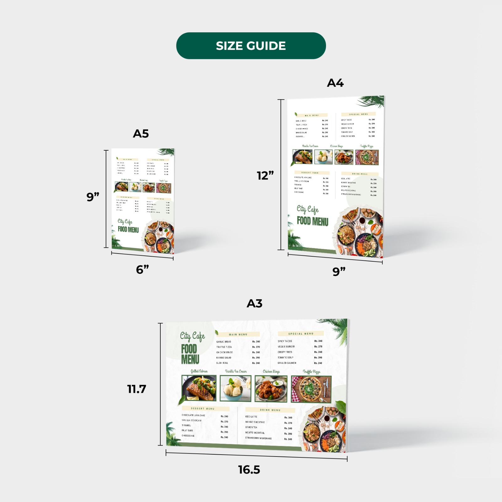 Single Leaf Foam Board Menu 3